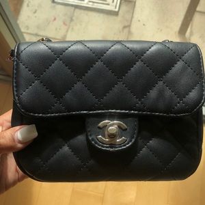Small designer black bag